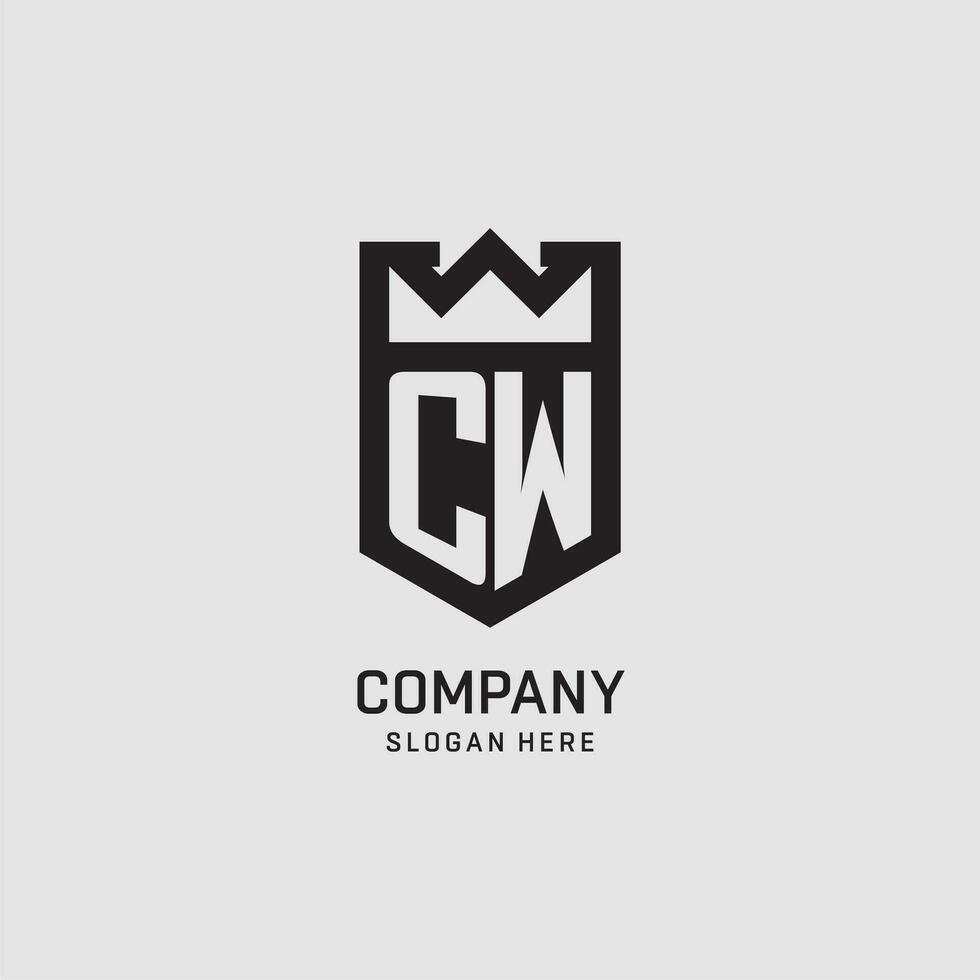 Initiale cw Logo Schild Form, kreativ Esport Logo Design vektor