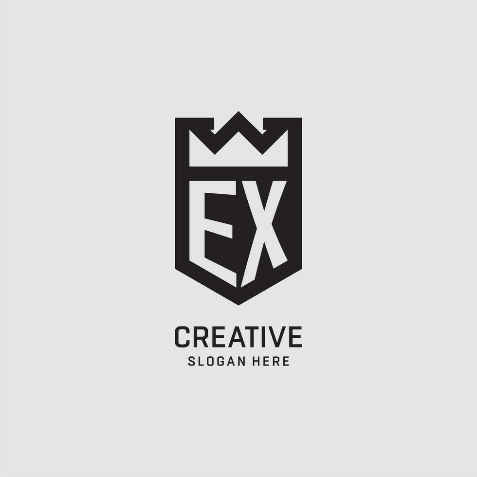 Initiale Ex Logo Schild Form, kreativ Esport Logo Design vektor