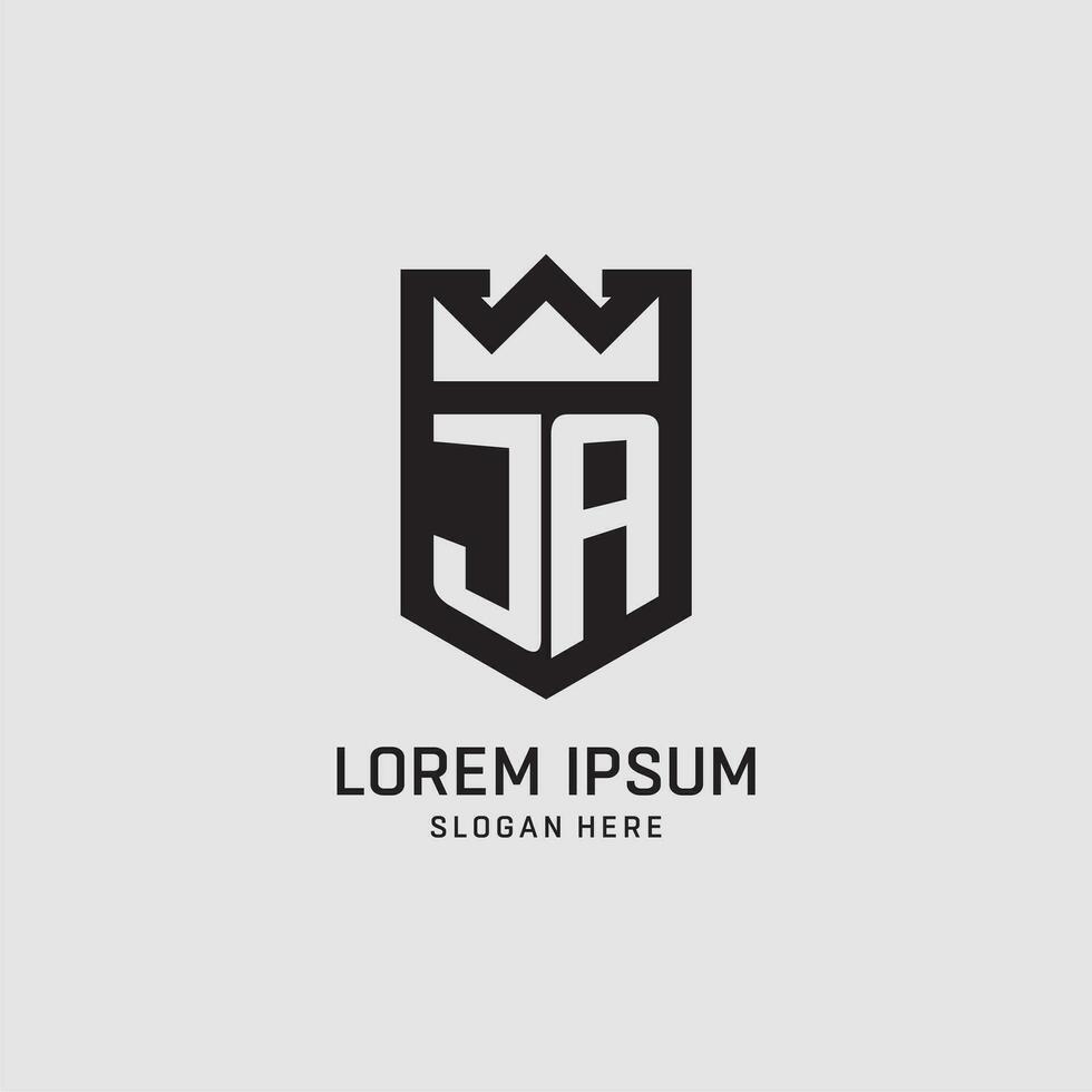 Initiale ja Logo Schild Form, kreativ Esport Logo Design vektor