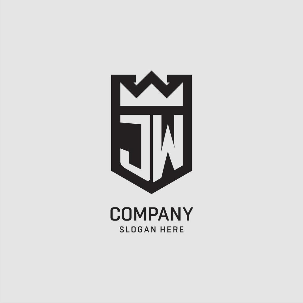 Initiale jw Logo Schild Form, kreativ Esport Logo Design vektor