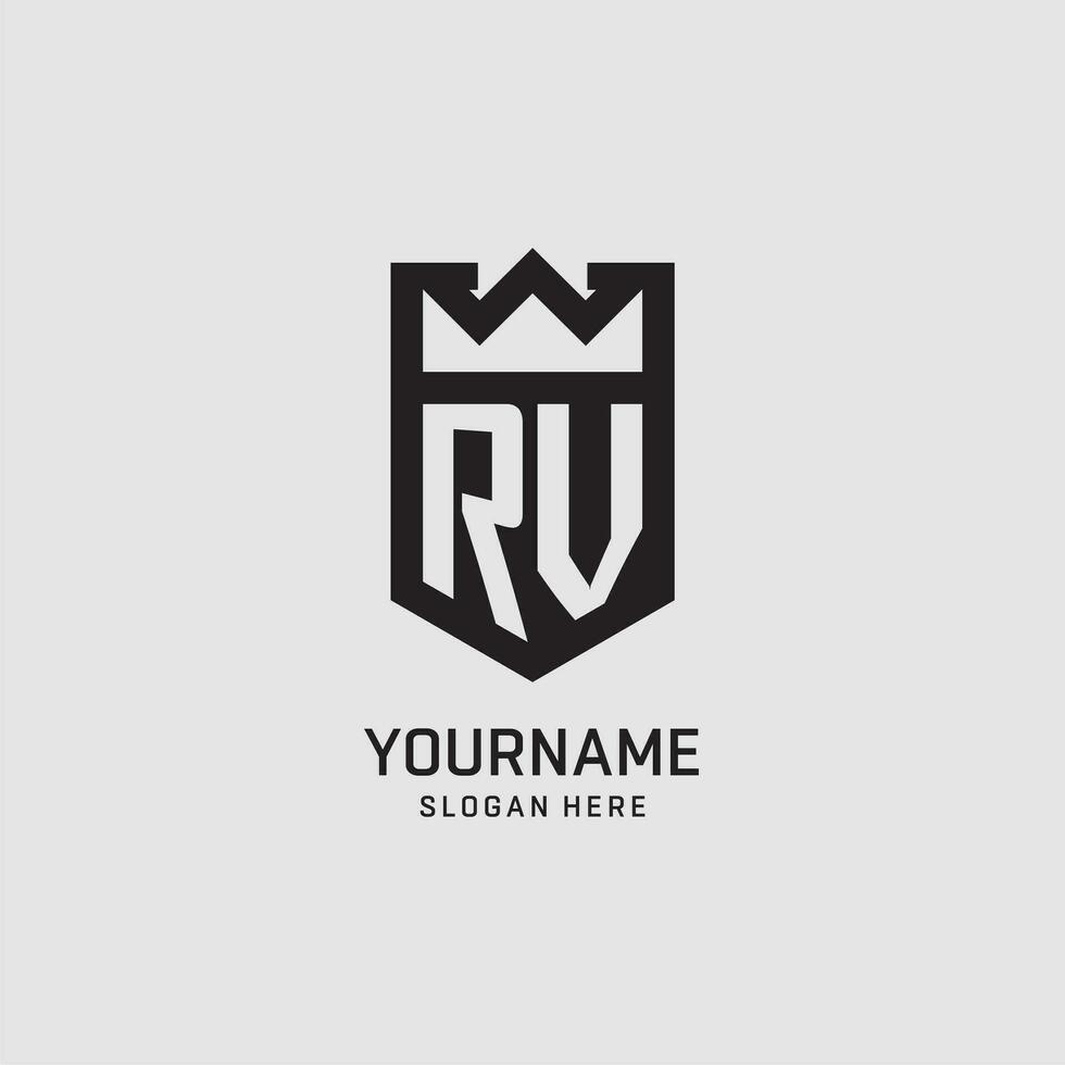 Initiale rv Logo Schild Form, kreativ Esport Logo Design vektor