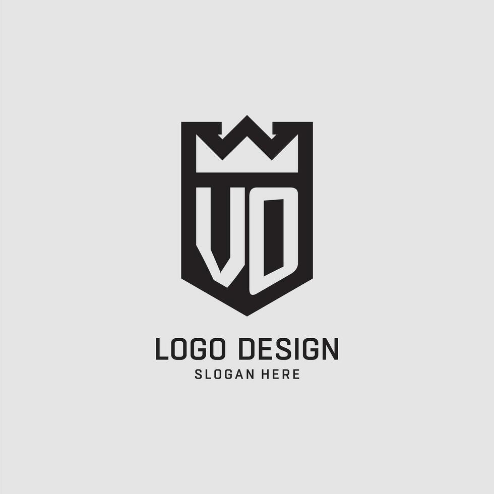 Initiale vo Logo Schild Form, kreativ Esport Logo Design vektor