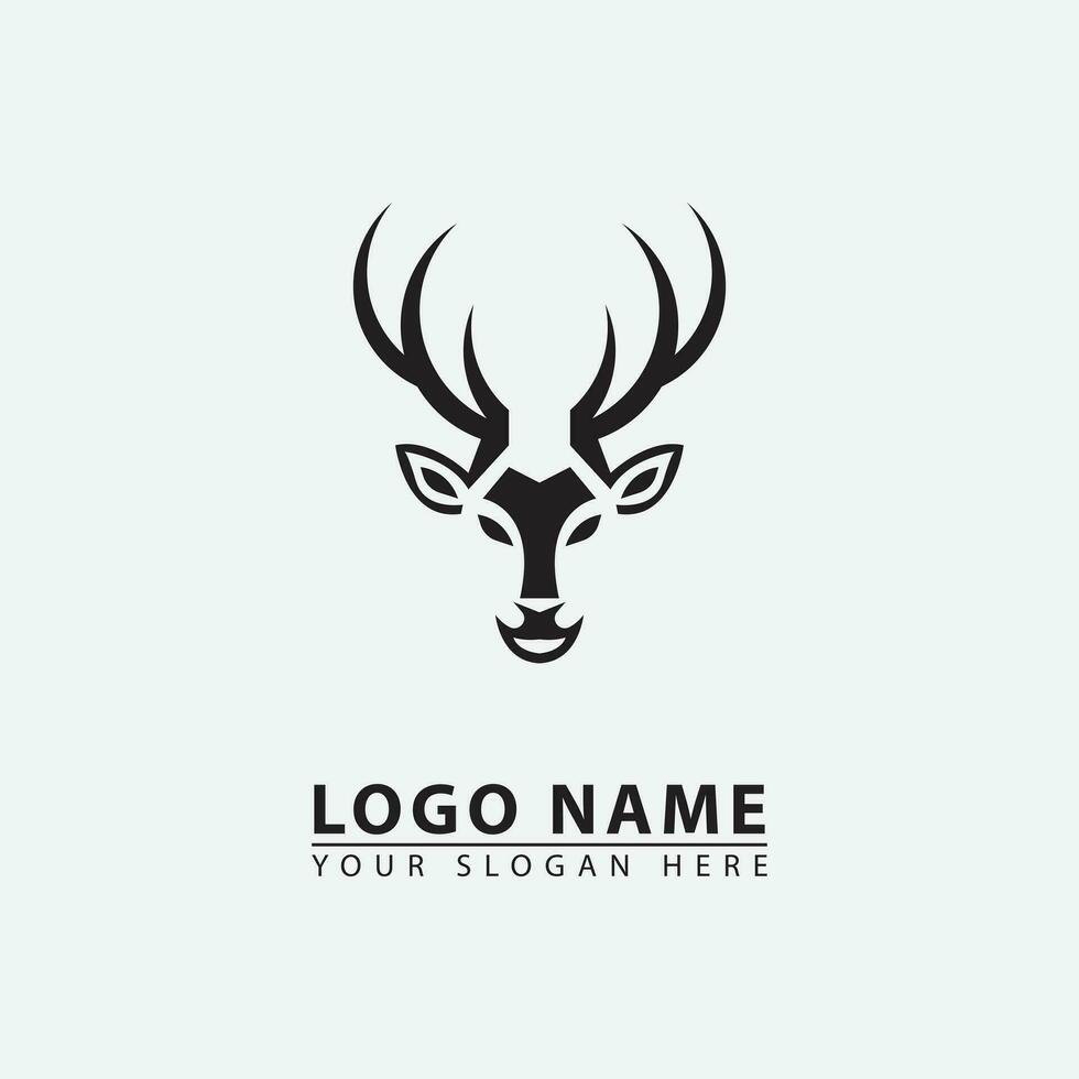 elegant minimalistisk rådjur logotyp ikon. vektor