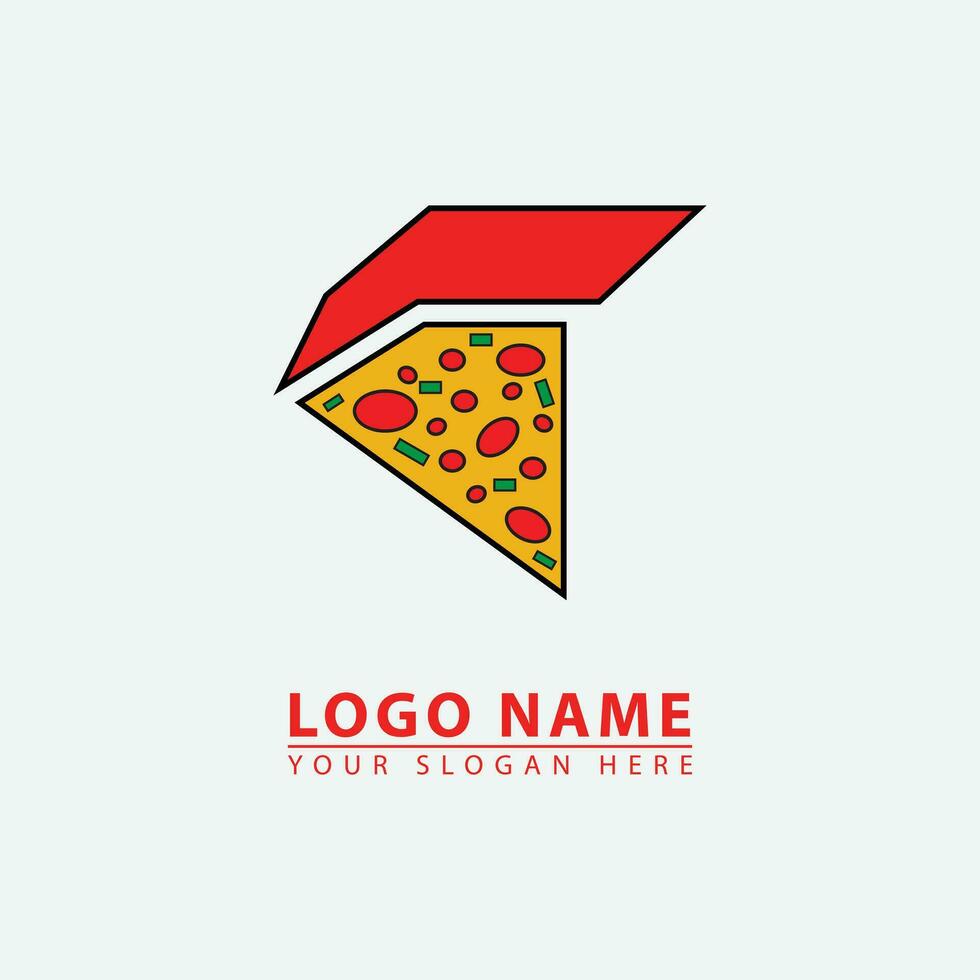 elegant spartansk pizza logotyp ikon. vektor