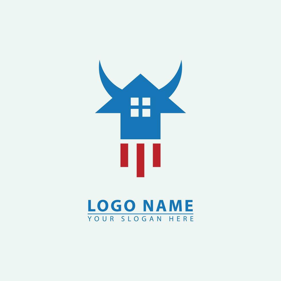 modern jäkel hus logotyp ikon. vektor