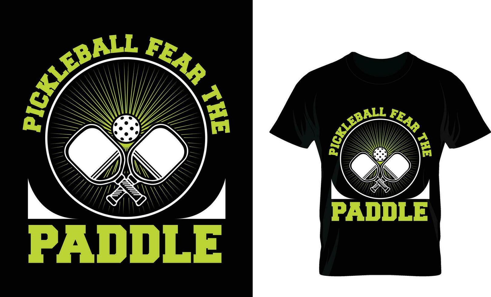 pickleball rädsla de paddla, pickleball t-shirt design vektor