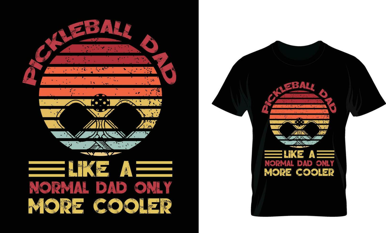 pickleball pappa tycka om en vanligt pappa endast Mer kylare, pickleball t-shirt design vektor