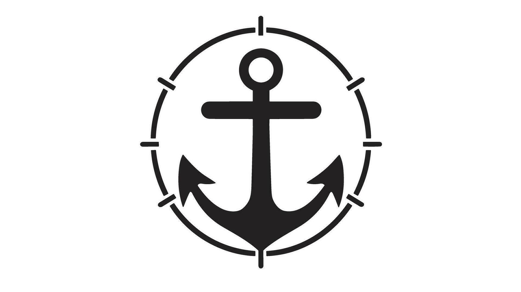 geerdet Stärke entdecken das fesselnd Anker Symbol zum Ihre Design Projekte vektor