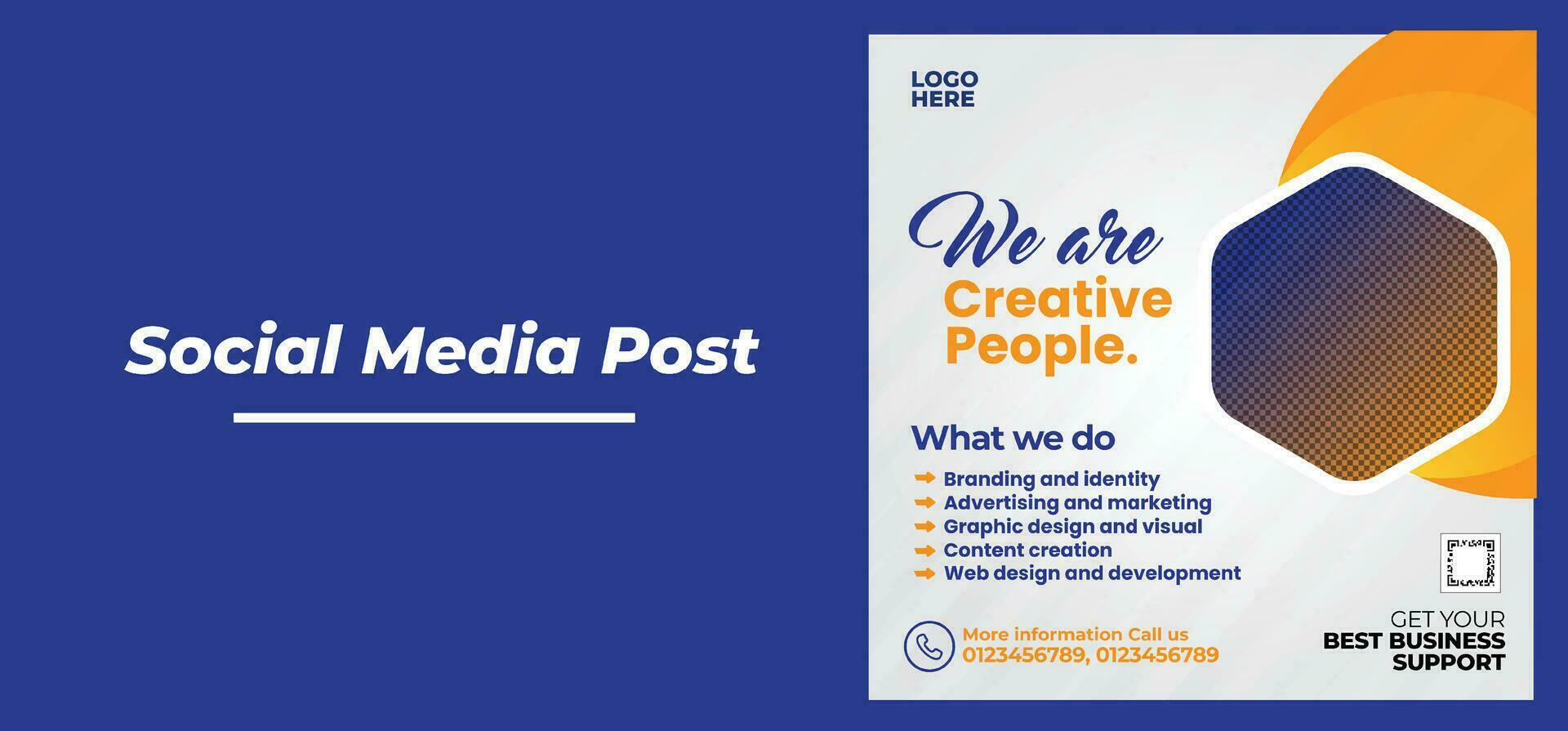 Sozial Medien Post, Marketing Vorlage vektor