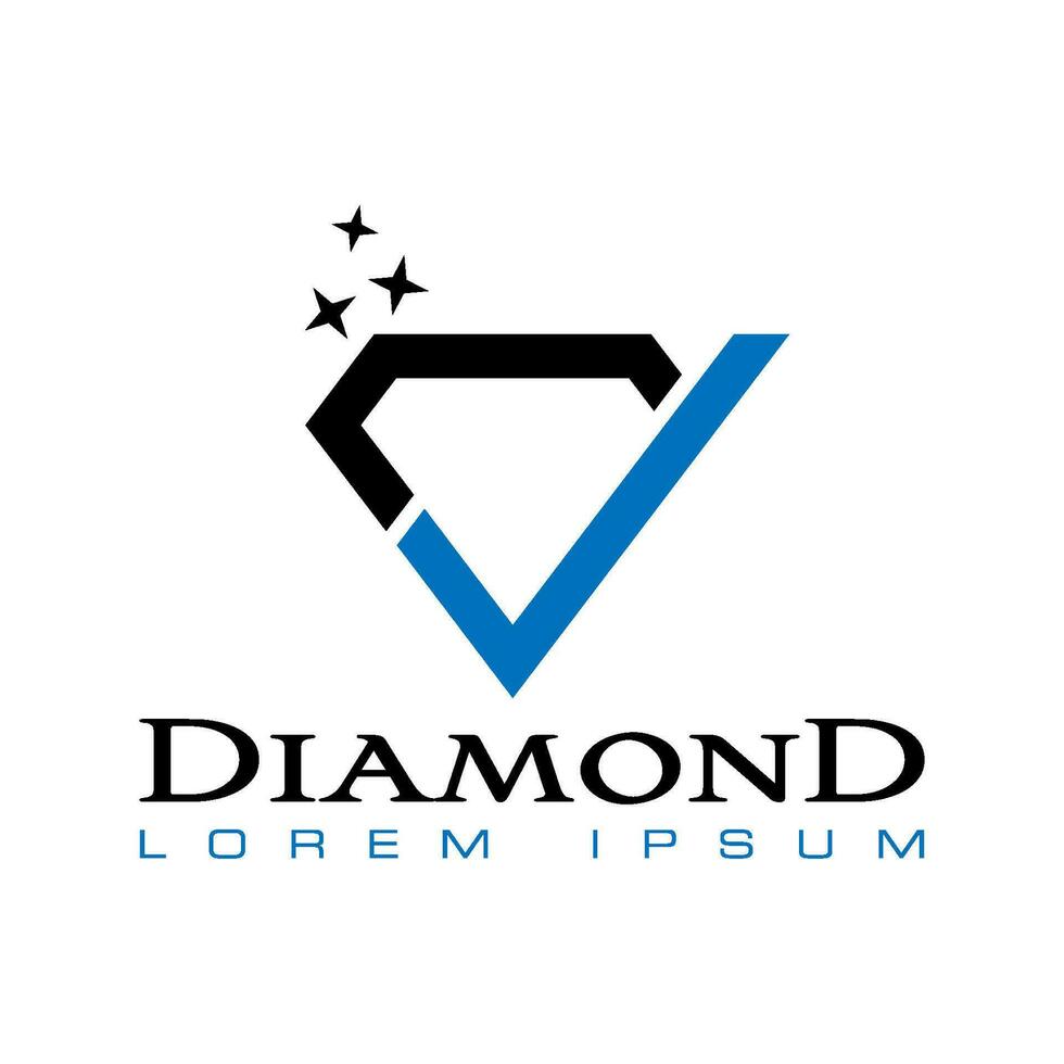 diamant vektor logotyp mall