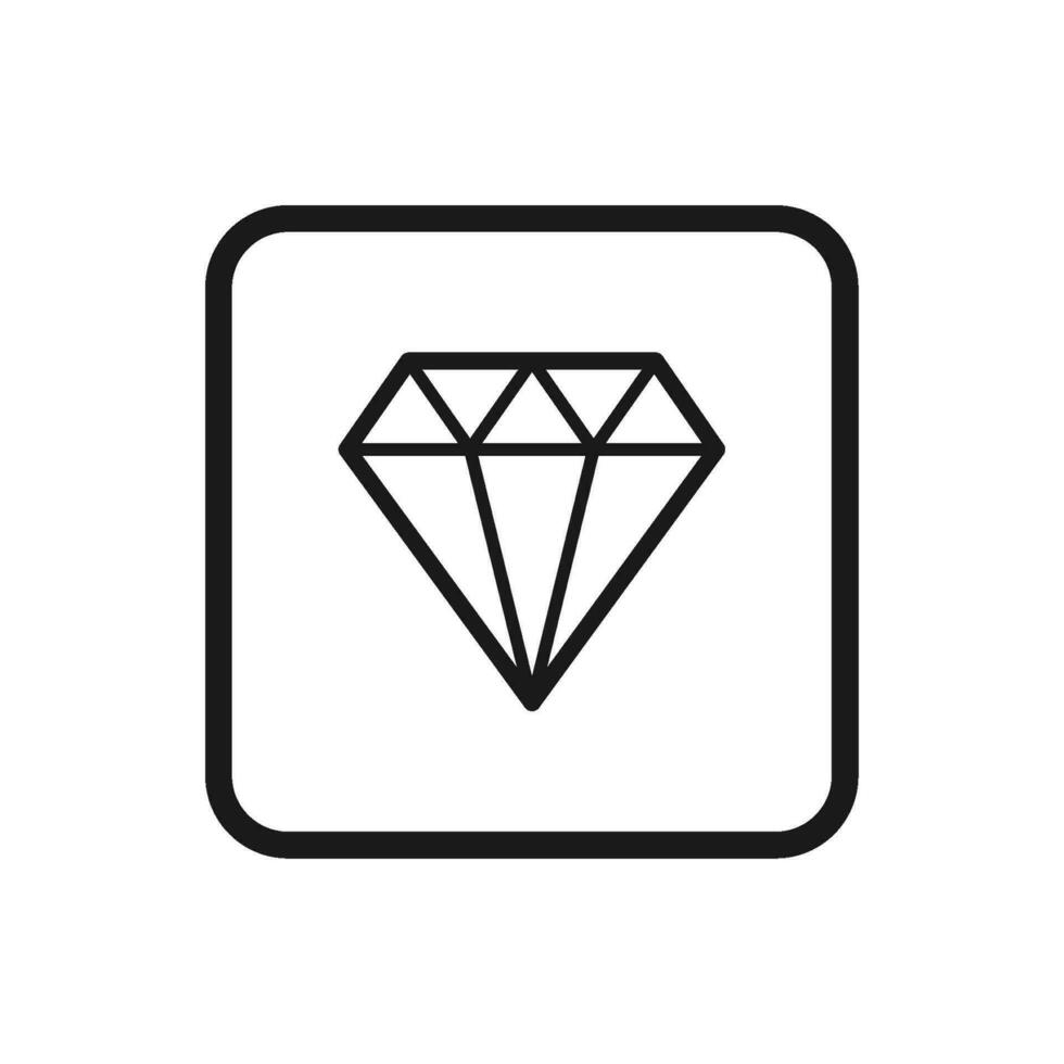 diamant ikon för webb och grafisk design vektor