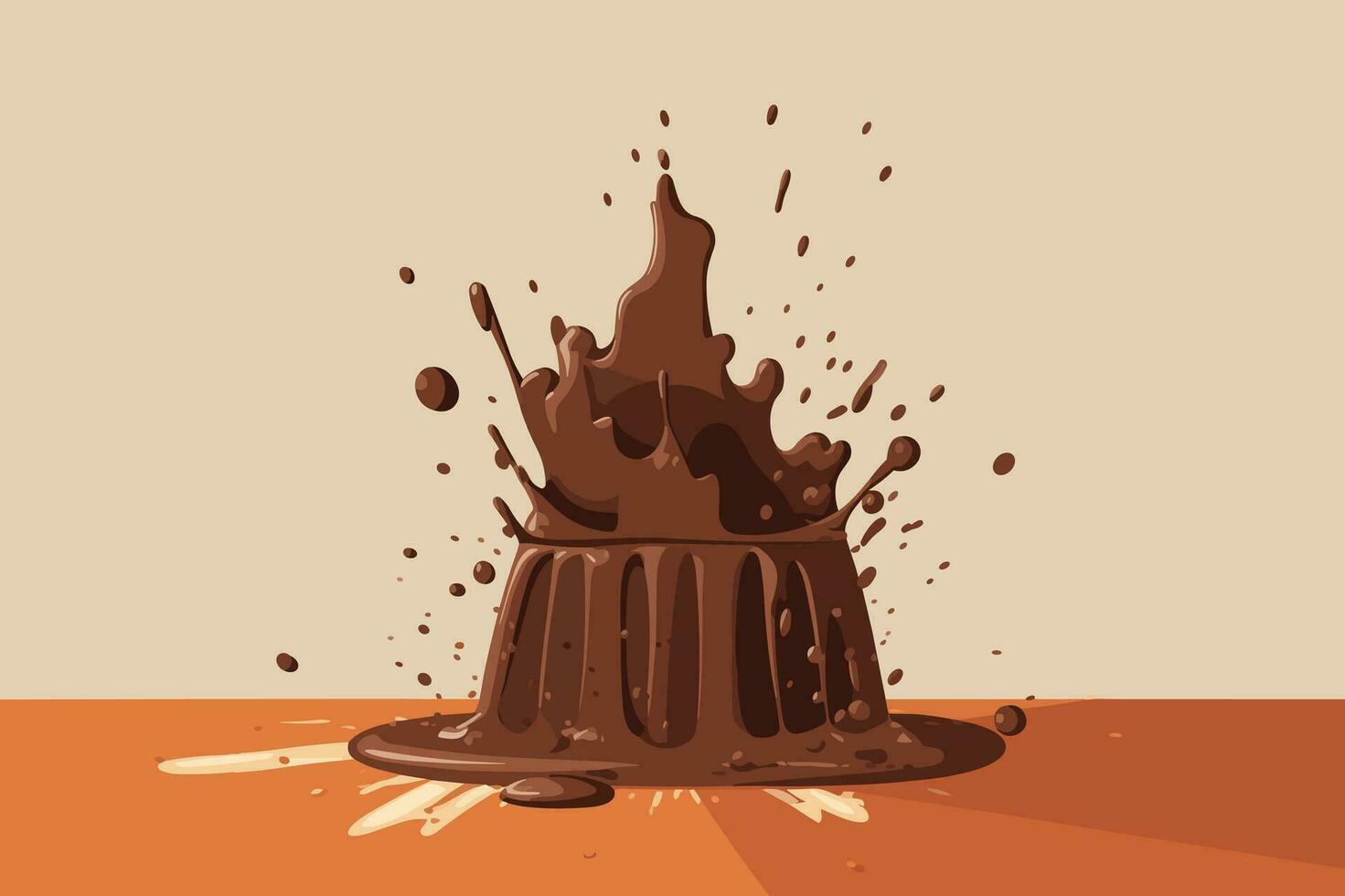 choklad stänk illustration vektor