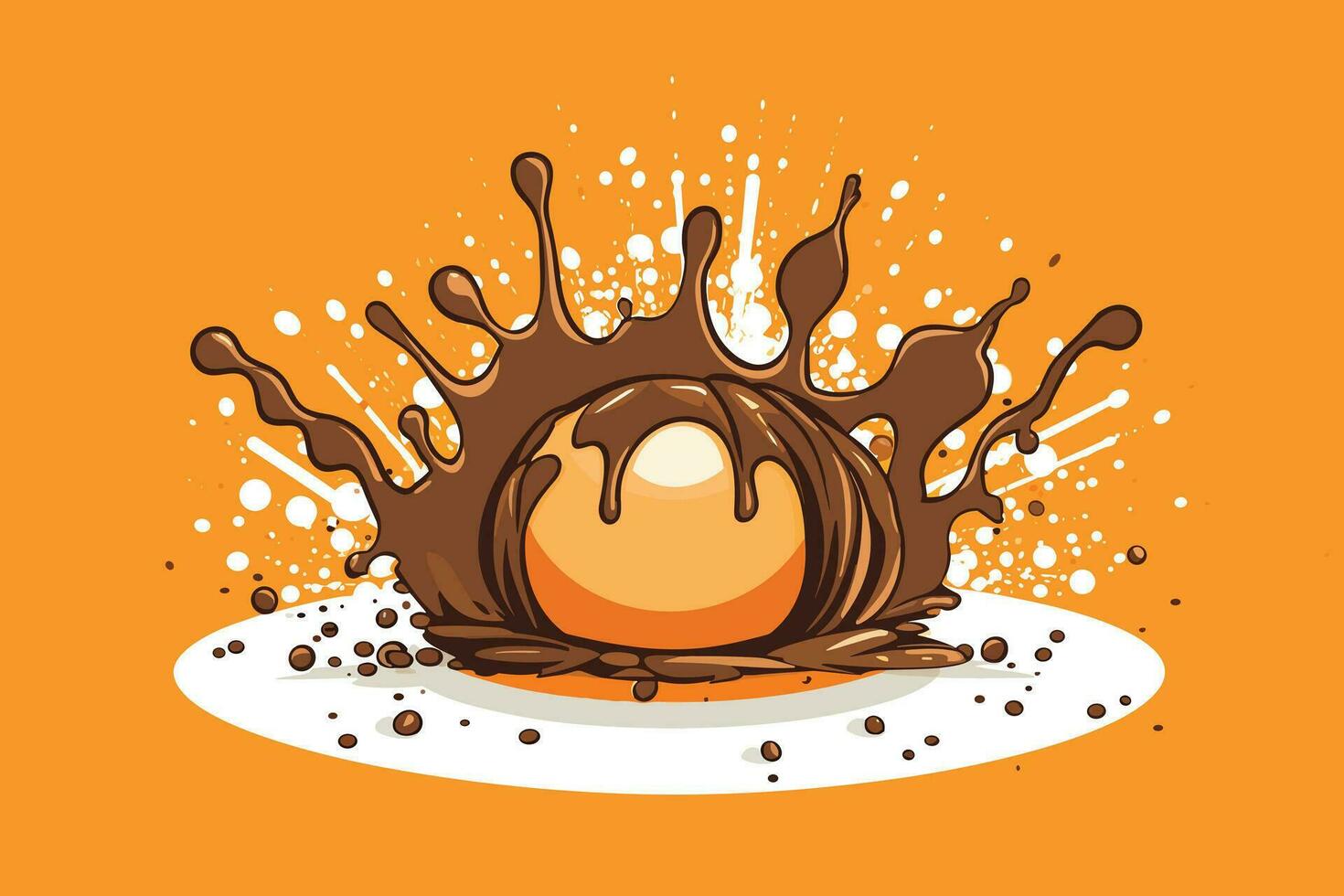 choklad stänk illustration vektor