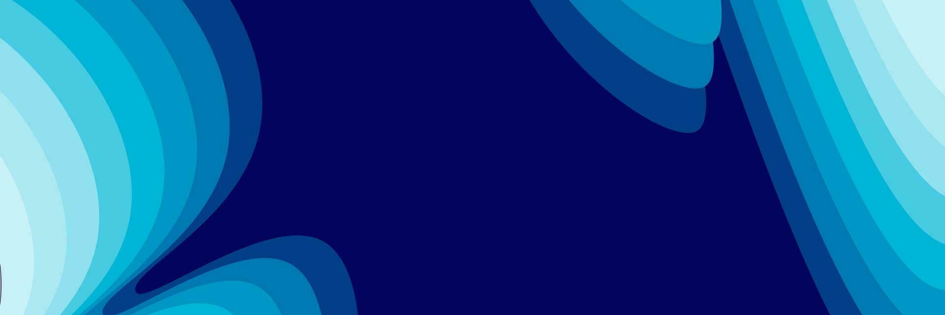 abstrakt Blau Banner Hintergrund. Papier Schnitt bewirken Blau Gradation. passen zum Poster, Abdeckung, Header, Banner, Netz vektor