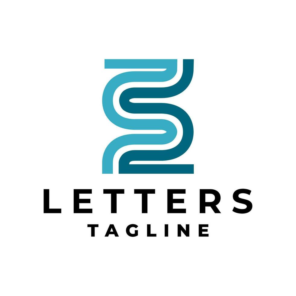 två brev s formning ett abstrakt mage. modern logotyp för några företag. alfabet logotyp design. vektor