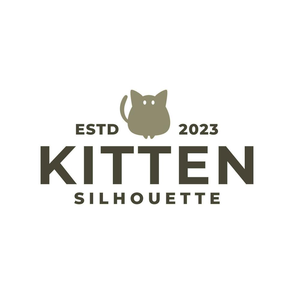 katt silhuett illustration för logotyp. katt logotyp för några företag relaterad till husdjur eller katter. vektor