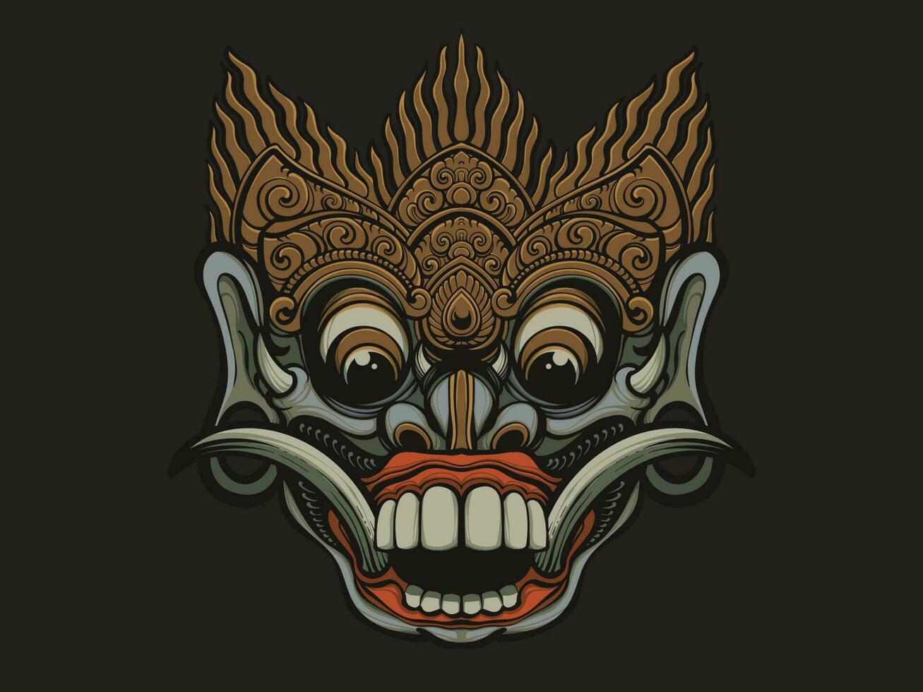 traditionell balinesisch Maske und Kultur vektor