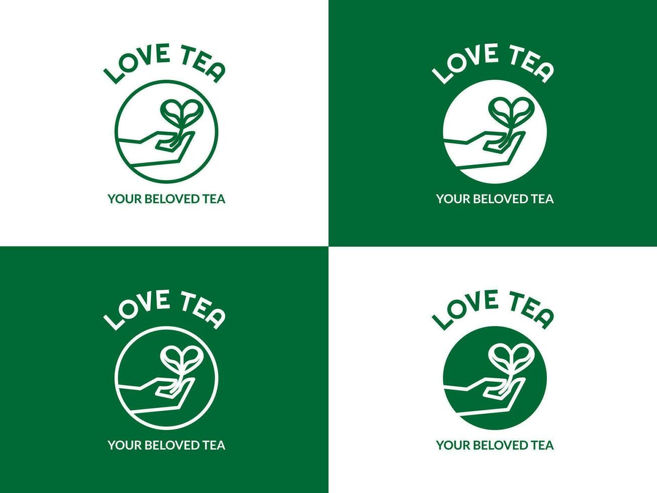Liebe Tee Hipster retro Jahrgang Logo Abzeichen Vektor Symbol Illustration