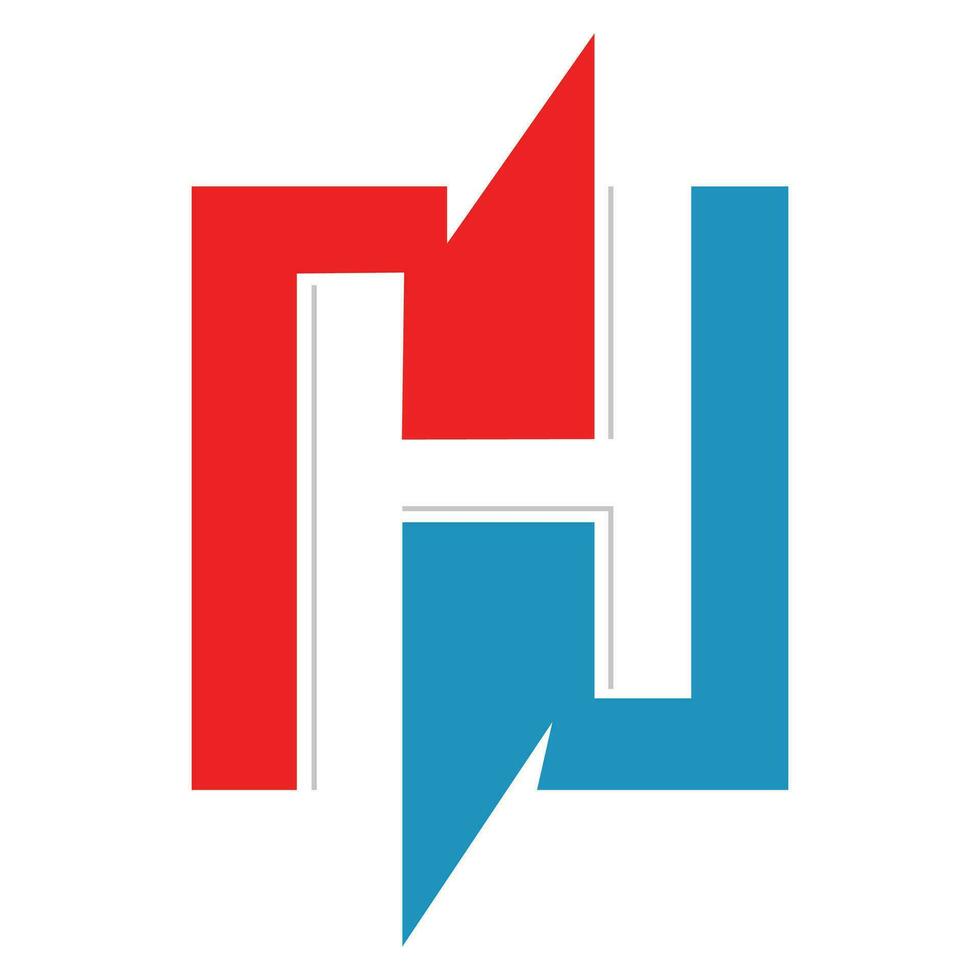 Linie Kunst Brief h Logo Design vektor