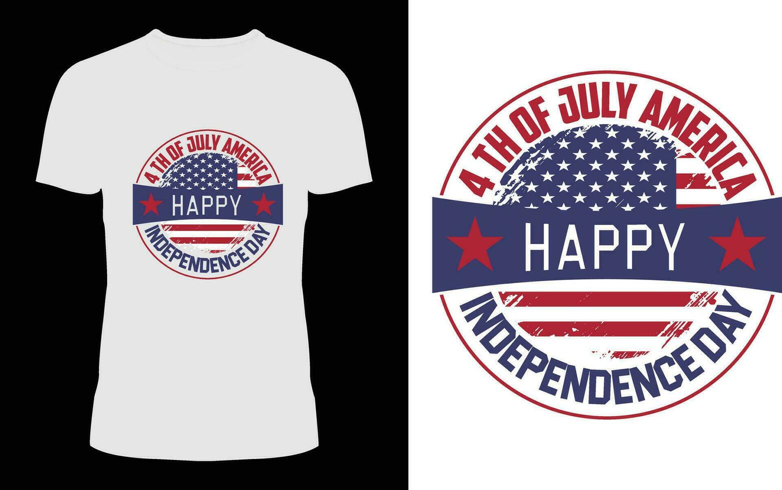 Lycklig oberoende dag USA t skjorta design vektor