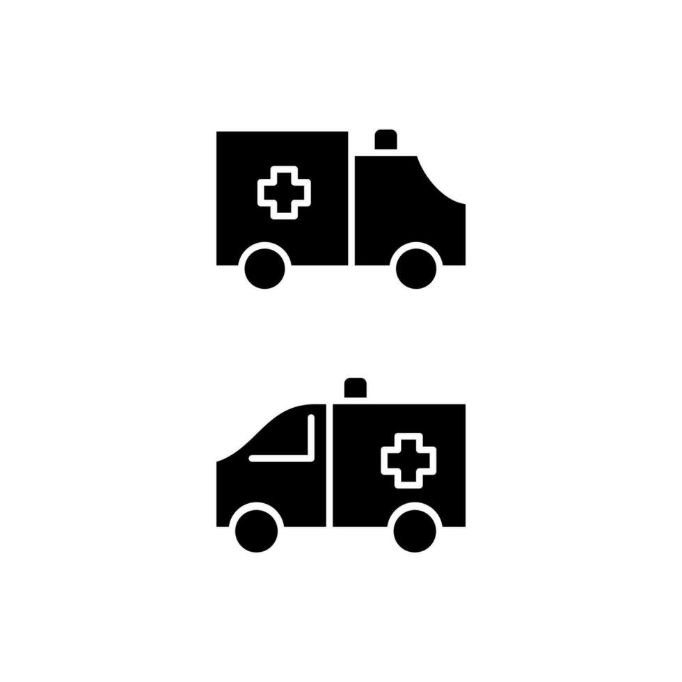 Krankenwagen-Symbol auf weißem Hintergrund. vektor
