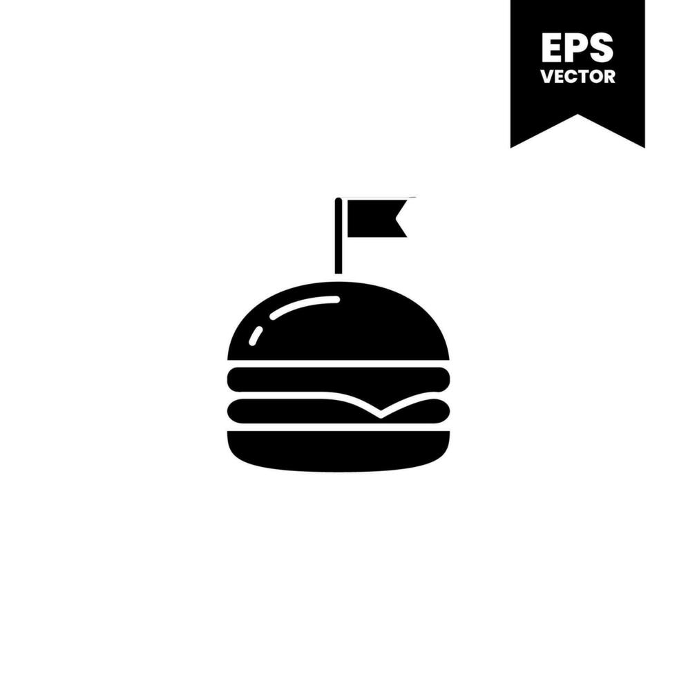 hamburgare ikon vektor illustration logotyp mall