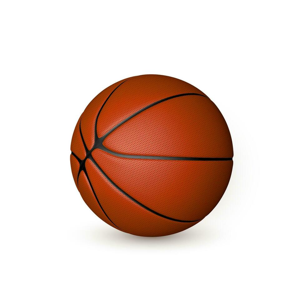 Basketball Ball isoliert auf ein Weiß Hintergrund. realistisch Vektor Illustration