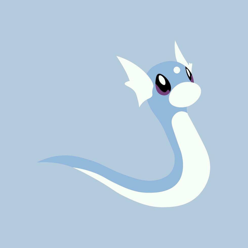 Dratini Illustration, Pokémon vektor