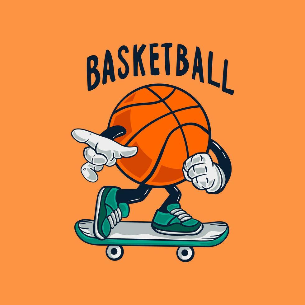 Basketball isoliert Orange Hintergrund geeignet zum das Logo vektor
