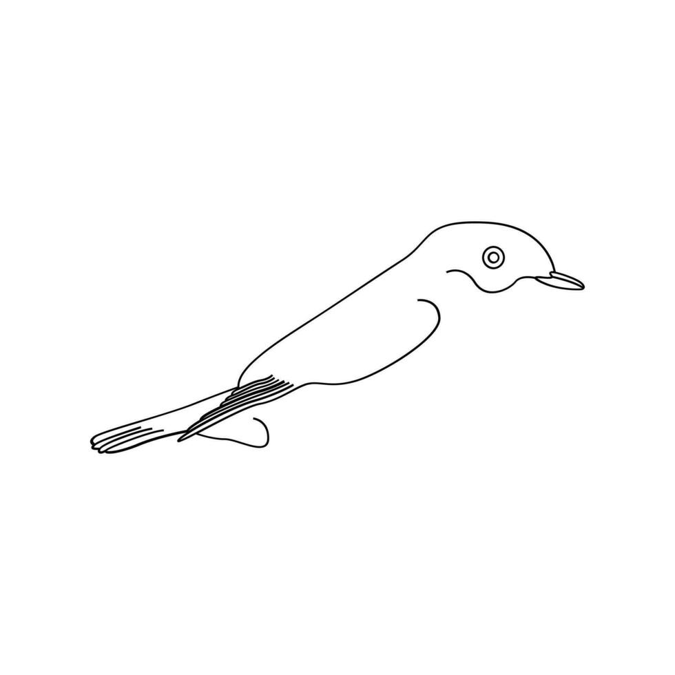 fågel översikt vektor för färg bok och tatuering design. fågel linje konst. fågel vektor illustration. fågel översikt. fågel linje konst. hand dragen fågel.