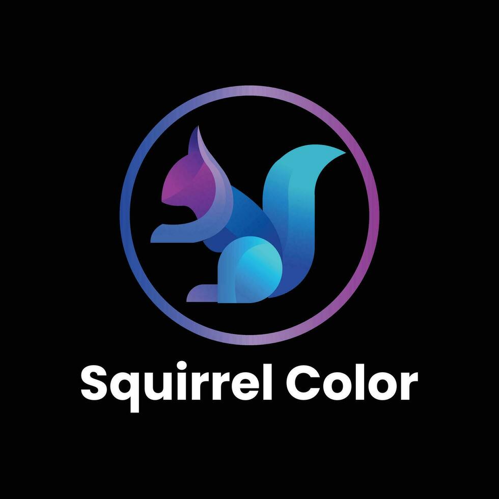 en logotyp för en företag kallad ekorre Färg. vektor