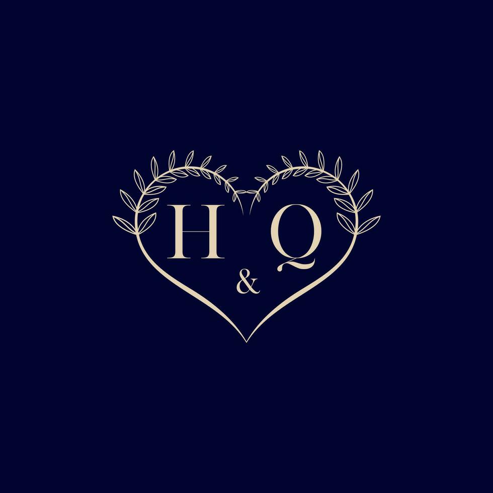 hq blommig kärlek form bröllop första logotyp vektor