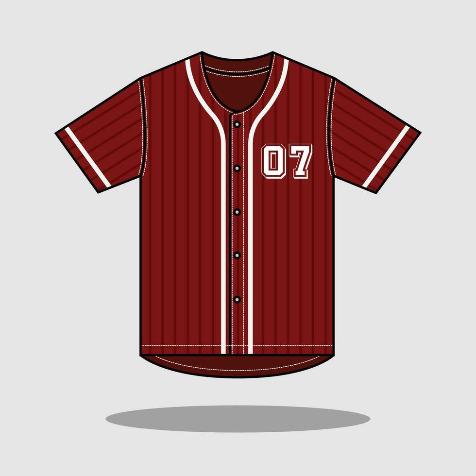 das Illustration von kastanienbraun Baseball Hemd vektor