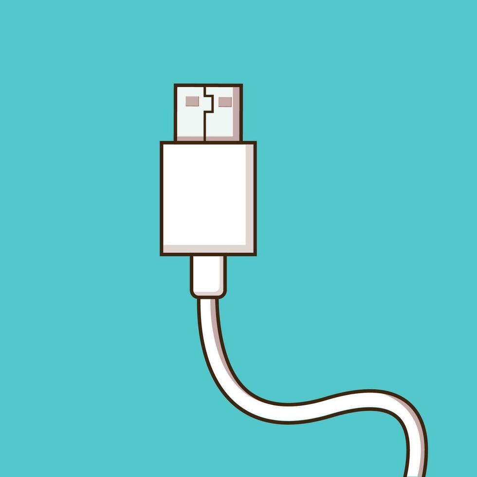 das Illustration von USB Kabel vektor