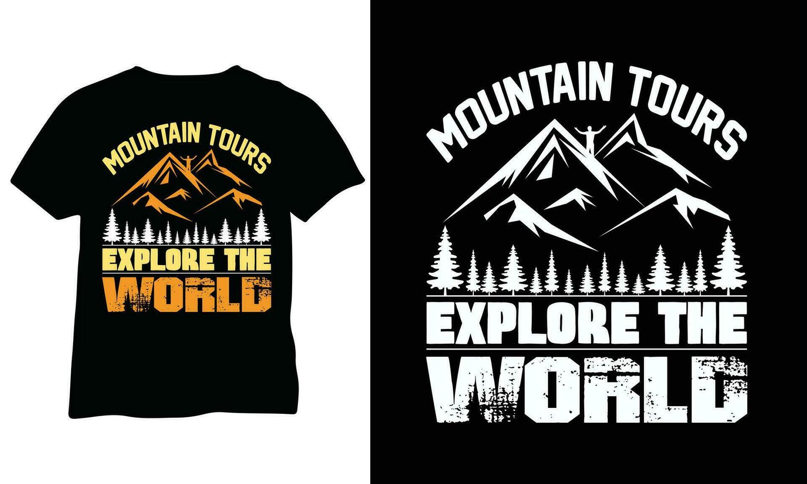 Berg Touren erkunden das Welt eps Wandern Abenteuer T-Shirt Vektor Design