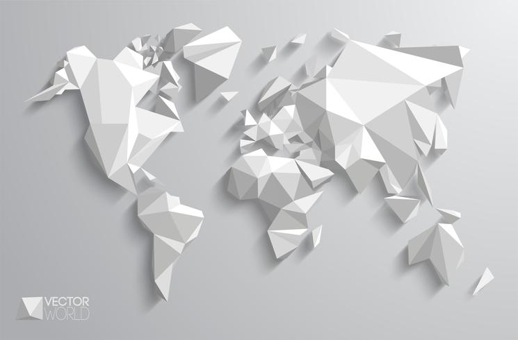 Vektor polygonal världskarta