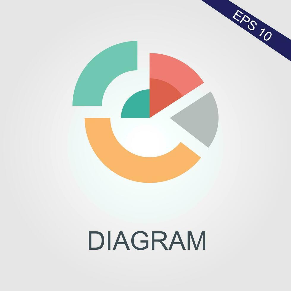 diagram platt ikoner eps fil vektor