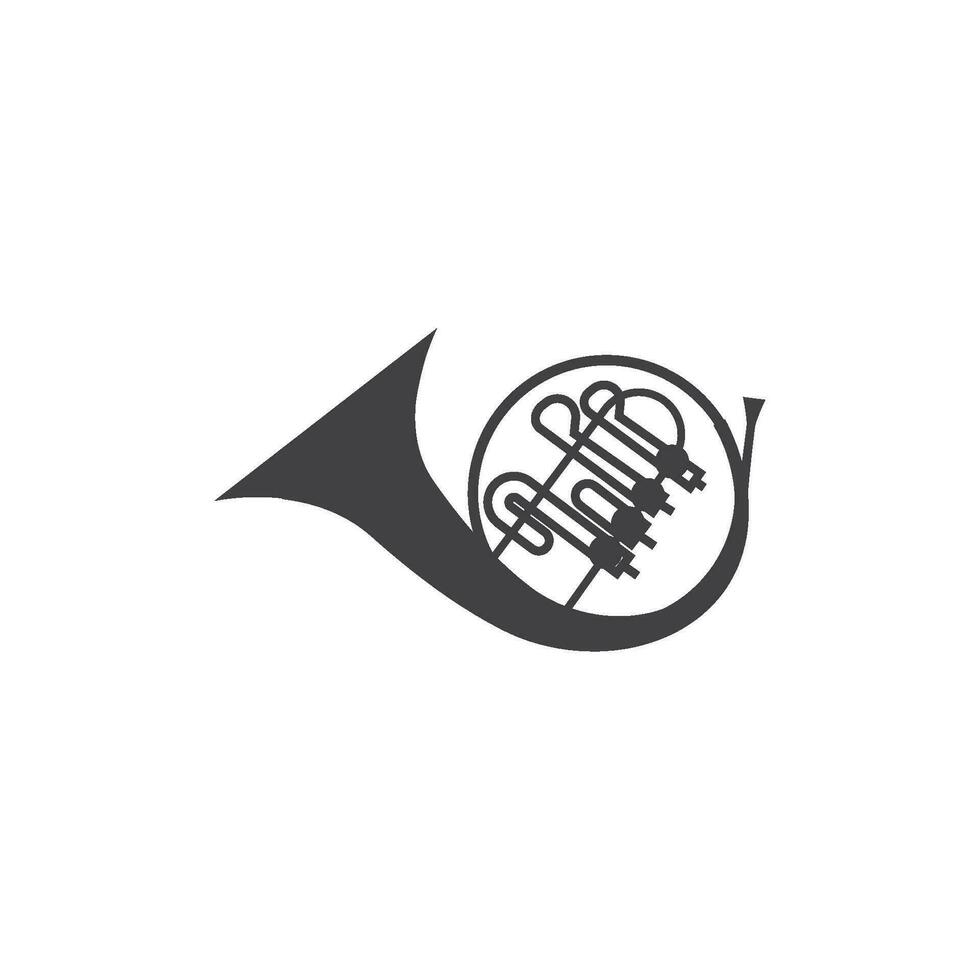 franska horn ikon vektor