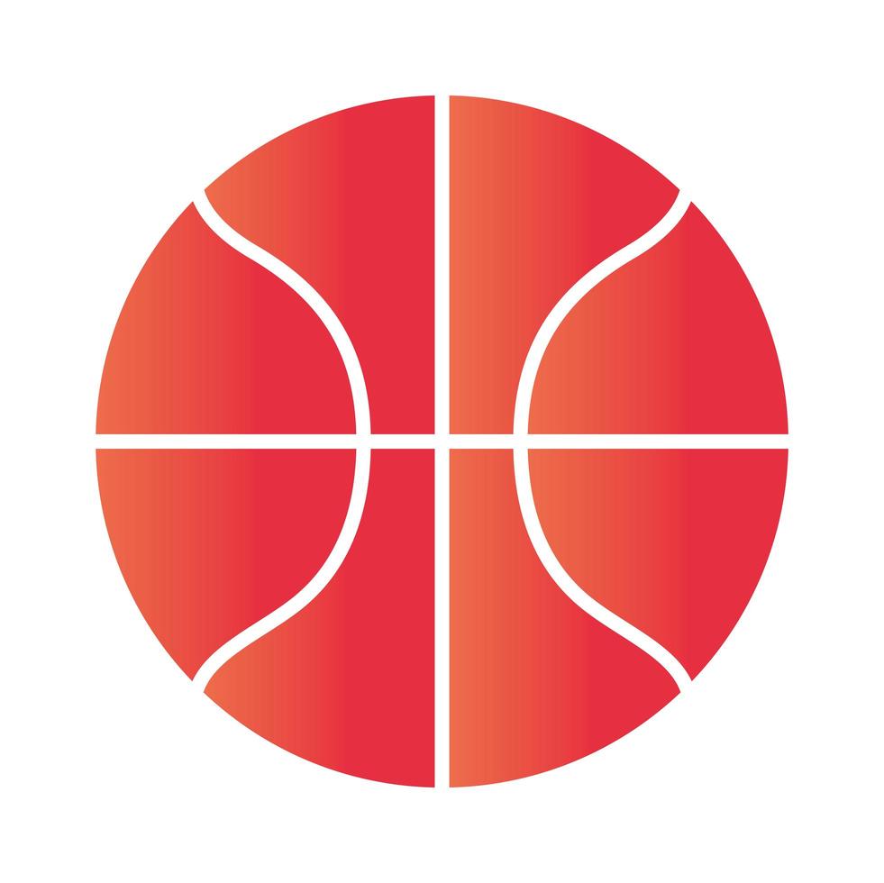 Basketball-Spiel Ball Ausrüstung Erholung Sport Gradienten-Stil-Symbol vektor