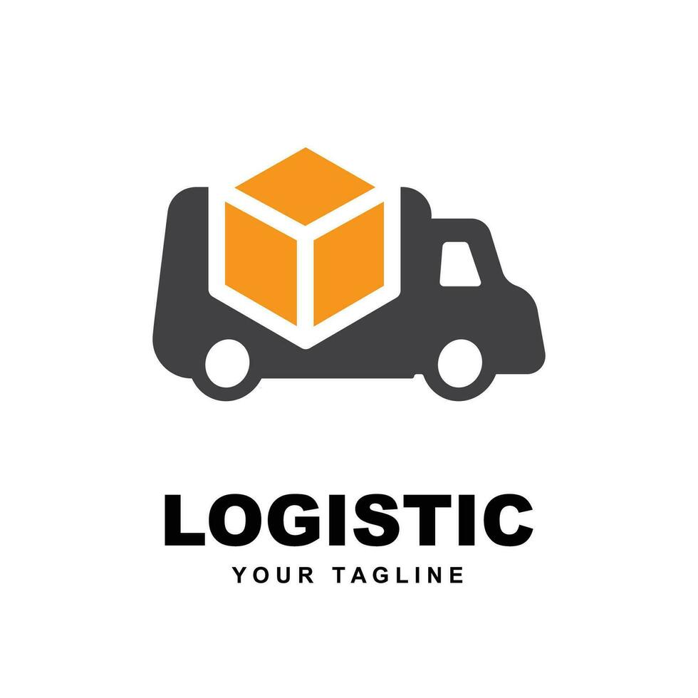 logistisch Unternehmen Logo Vektor mit Slogan Vorlage