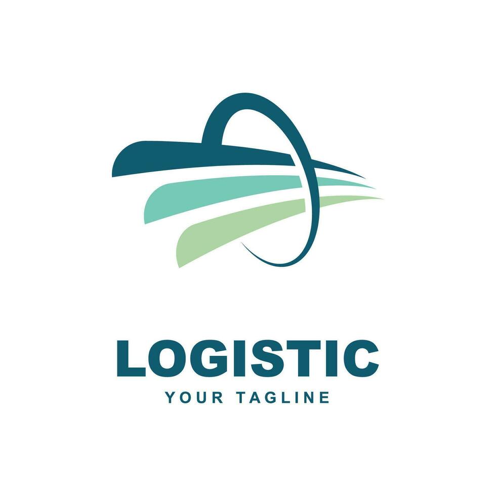 logistisch Unternehmen Logo Vektor mit Slogan Vorlage