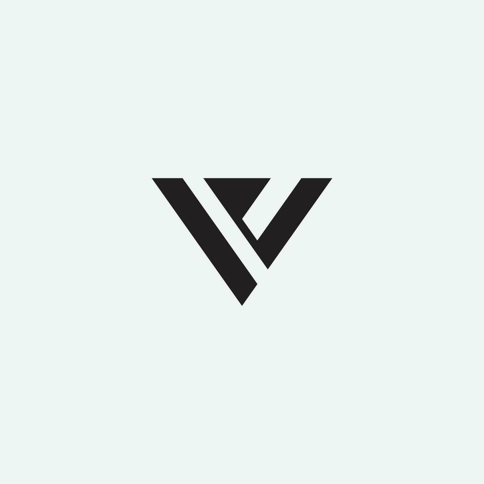 v brev logotyp design vektor ikon illustration