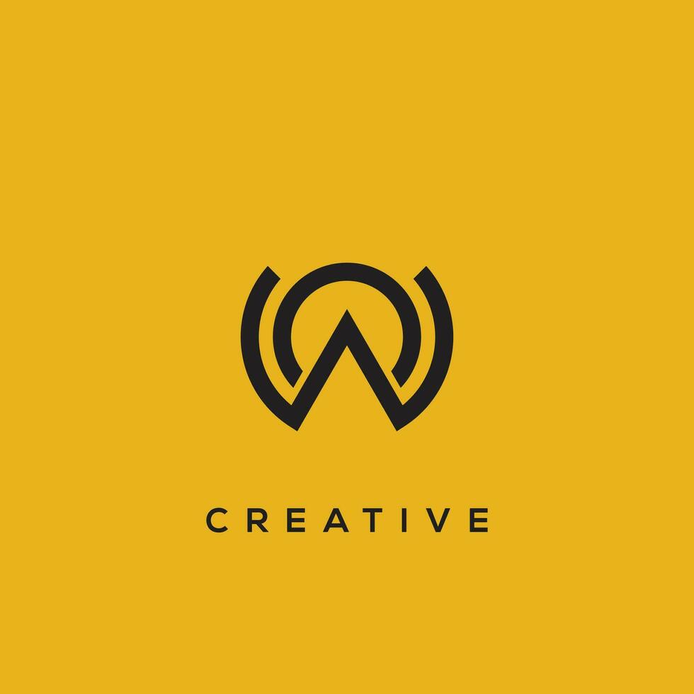 Initiale cw Logo Design Vektor Vorlage.