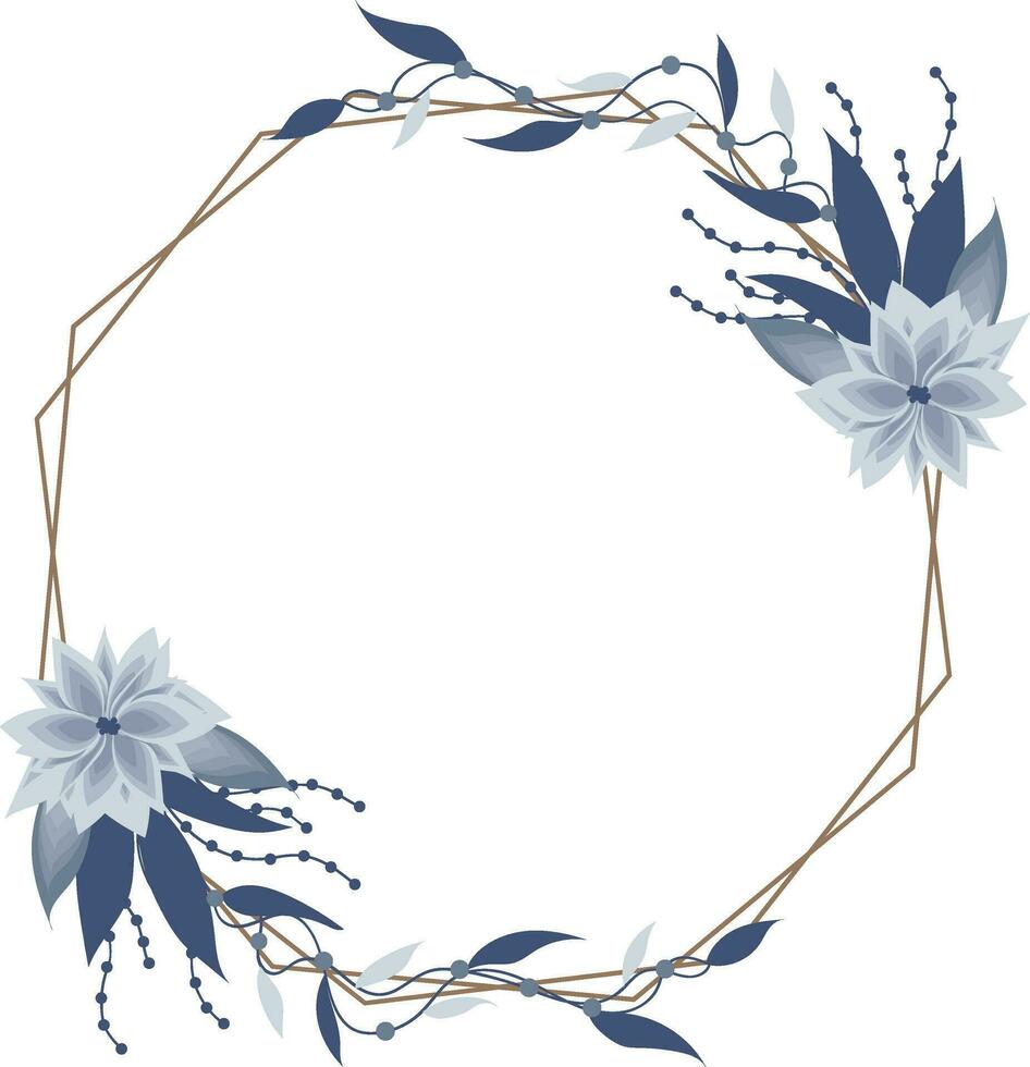 krans med blommor och leafs isolerat ikon vektor illustration design