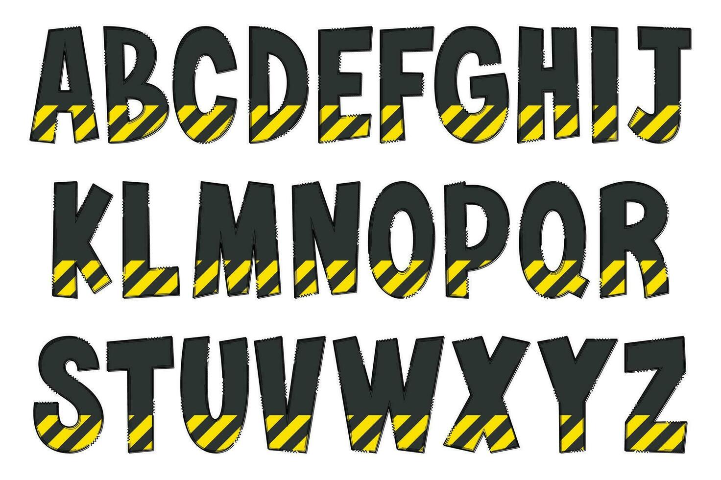 handgemacht unter Konstruktion Briefe. Farbe kreativ Kunst typografisch Design vektor