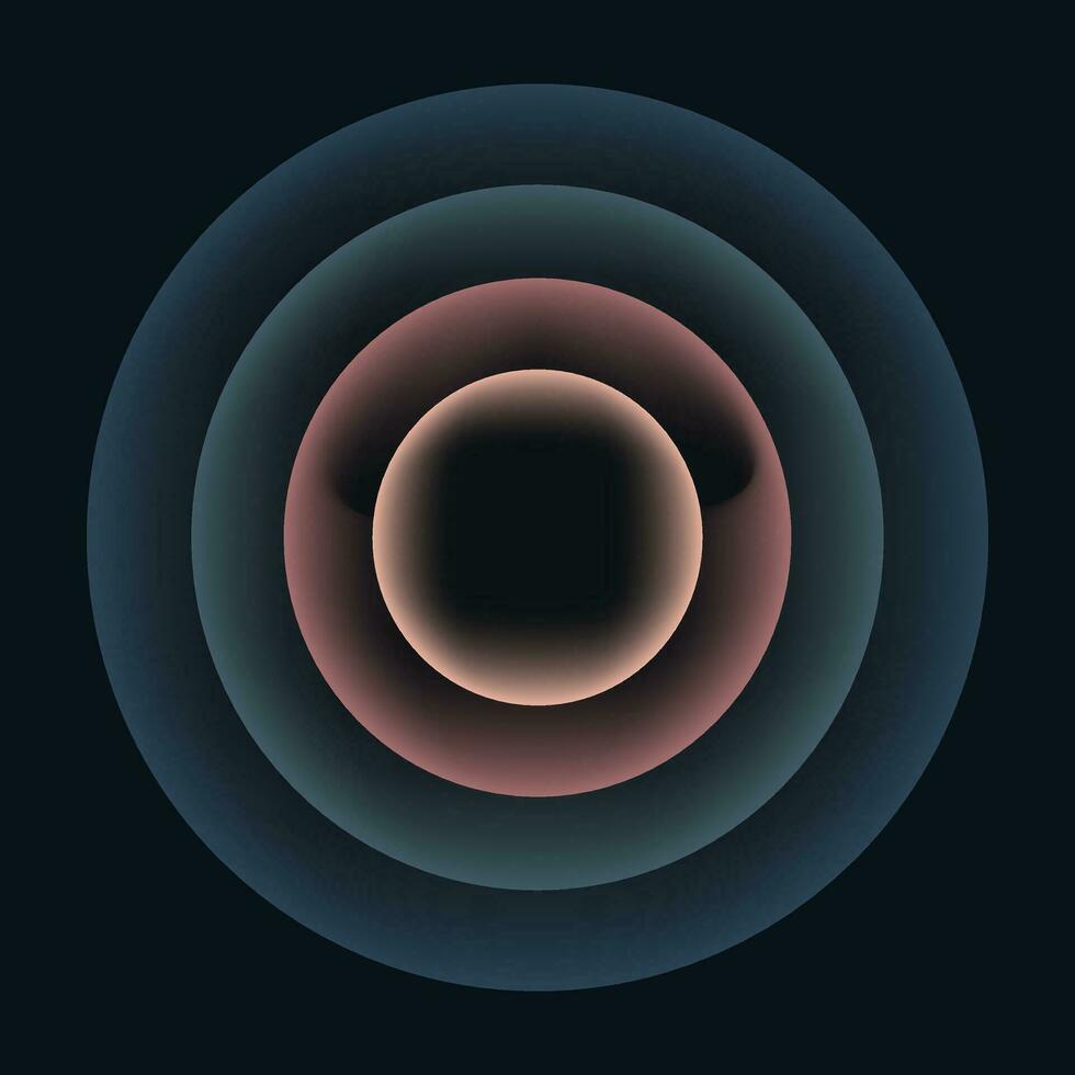 abstrakt cirkel bakgrund gradient illustration. Marin persika Färg vektor