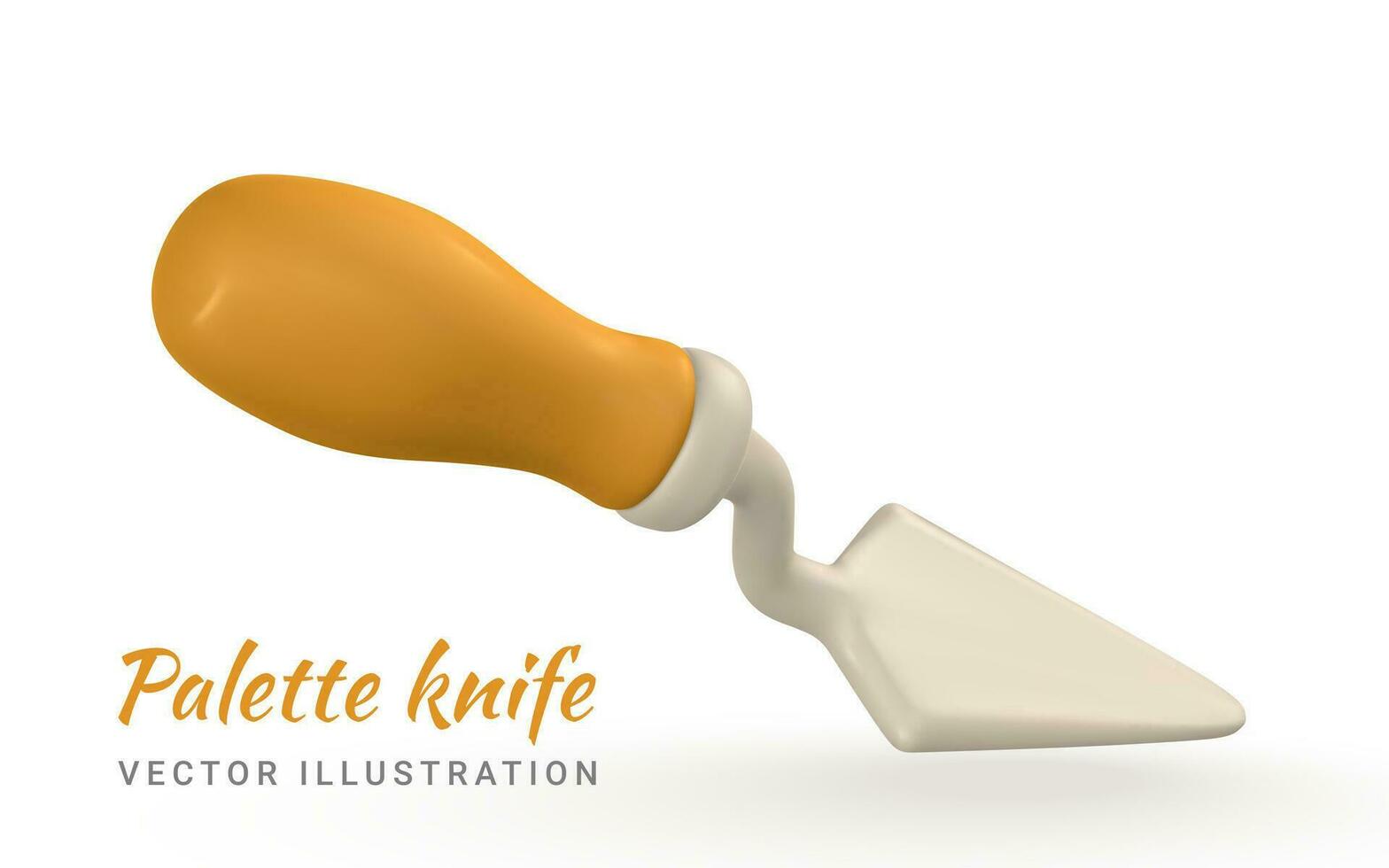 3d realistisch Palette Messer im Karikatur Stil. Vektor Illustration