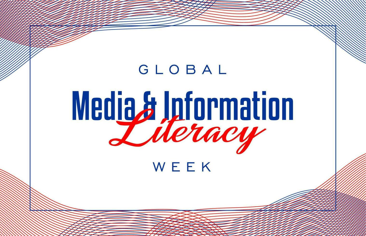 global media och information kunnighet vecka vektor