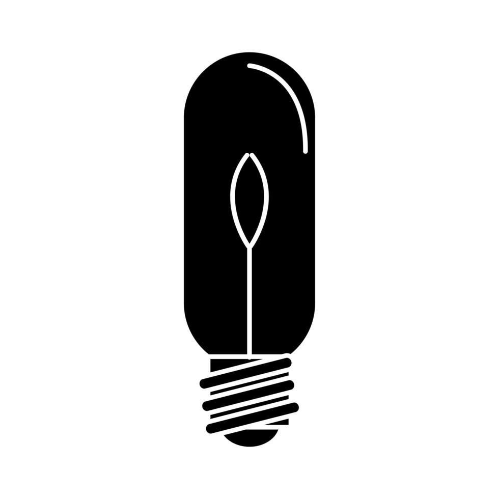 elektrisk glödlampa eko idé metafor isolerad ikon siluett stil vektor