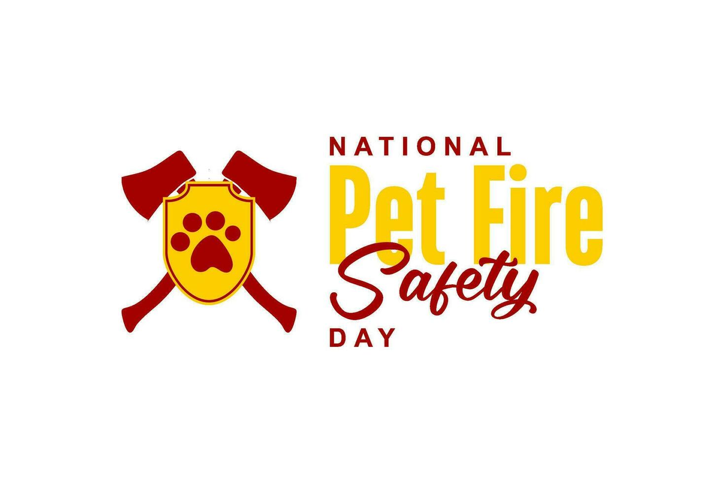 nationell sällskapsdjur brand säkerhet dag vektor